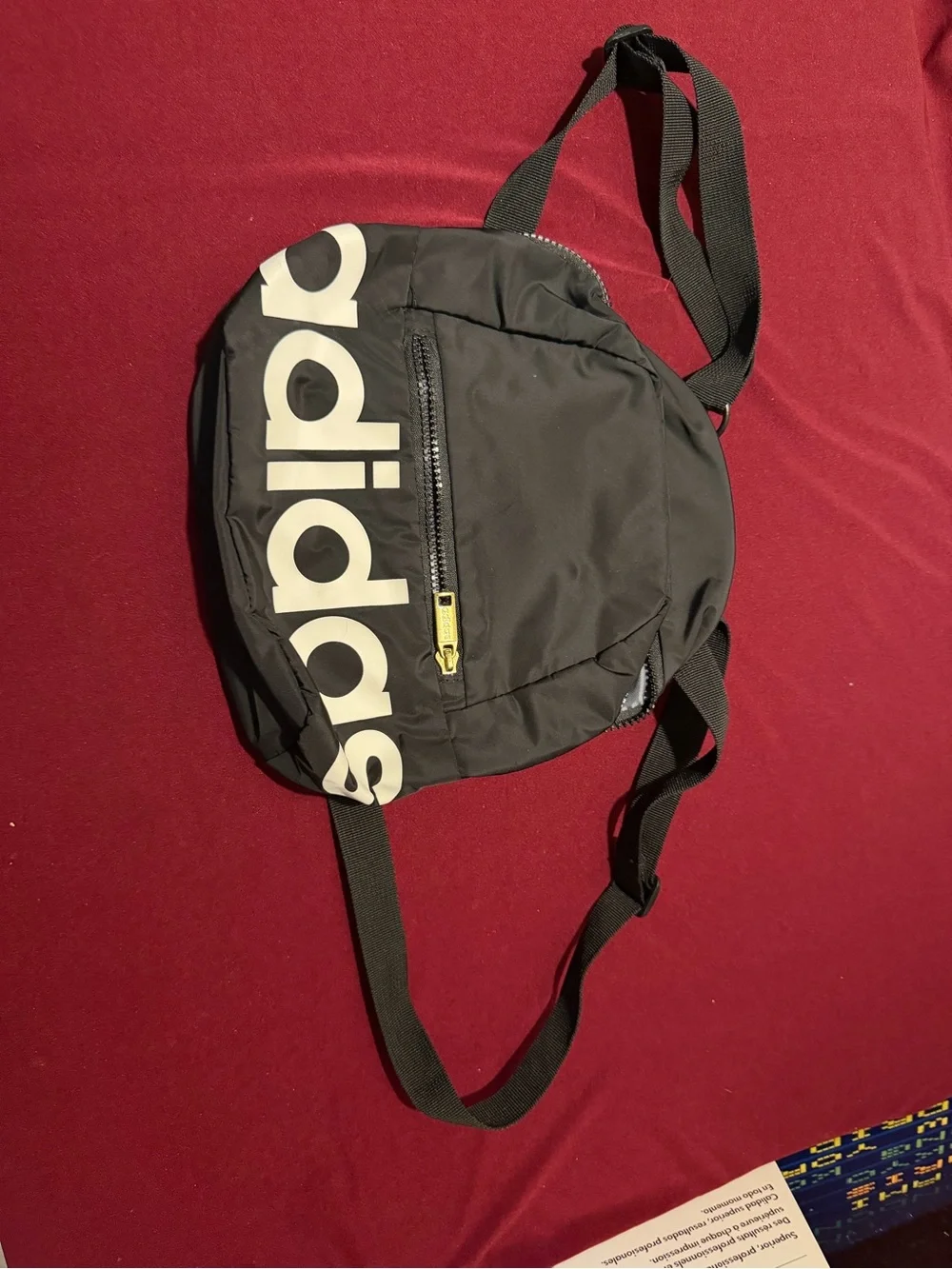 adidas Black backpack with White Logo